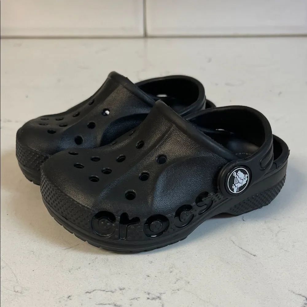 Crocs Kids' Baya Clog Walker - Toddler Kids Black Clogs Size 6